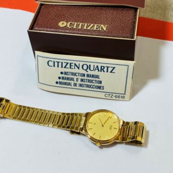 Beautiful Vintage Citizen Quartz Ctz-6618 Nems Watch Works Good