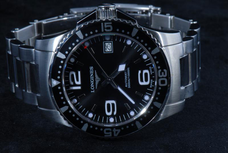 FS Longines HydroConquest 41mm L3.642.4.56.6 black dial and bezel