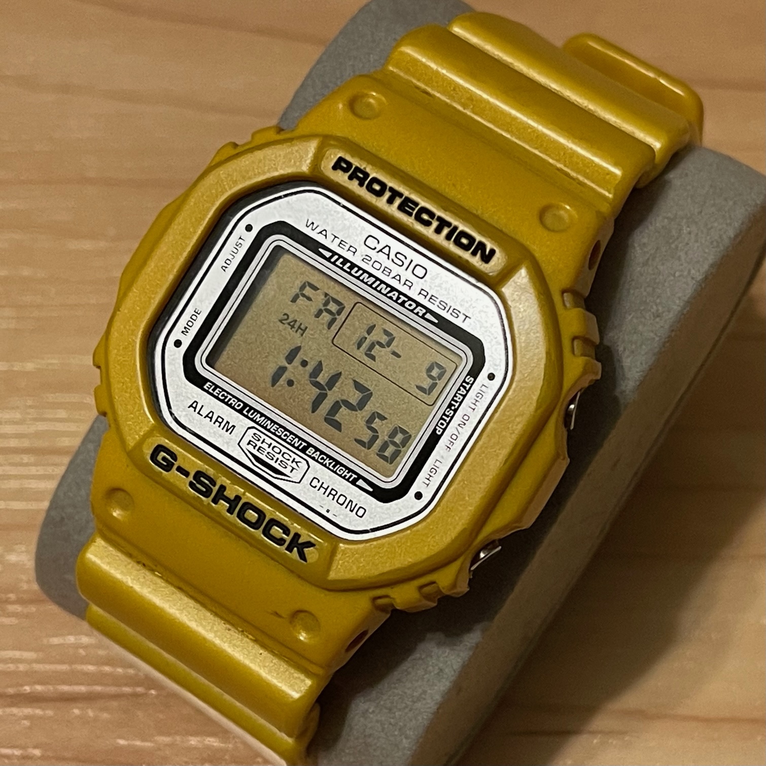 WTS] Casio G-Shock DW-5600FL-9S Yellow Metallic G Series FRF