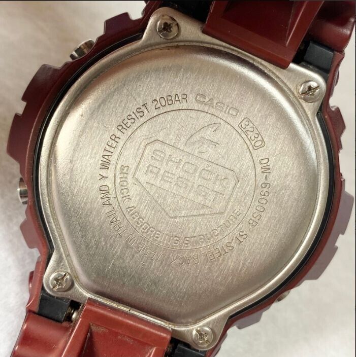 CASIO G SHOCK DW 6900SB 3230 Rare Color Metallic Wine Red Three