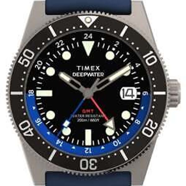 Timex | Gents Deepwater Meridian 200 Blue 44mm Reloj de pulsera de