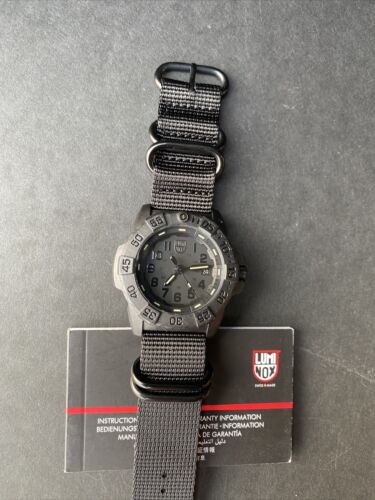 Luminox Black Dial Navy SEAL Blackout Watch XS.3502.BO.L on Black