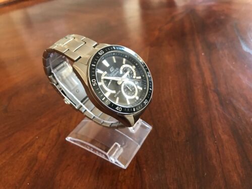 Casio Edifice Chronograph Watch 552 DY (T4) | 5490 EFR Dial Strap WatchCharts Steel Black