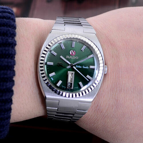 VINTAGE RADO GOLDEN GAZELLE AUTOMATIC EMERALD DIAL DAY&DATE