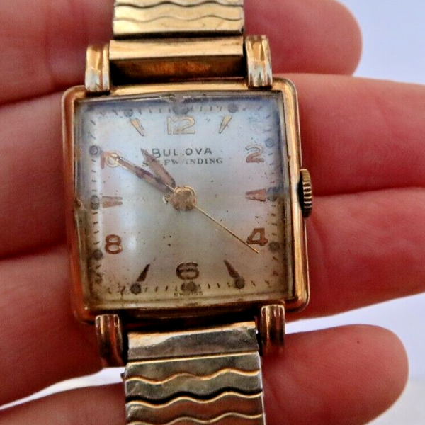 Vintage Bulova Men's Automatic Watch Wristwatch L1 Running Gold Tone ...