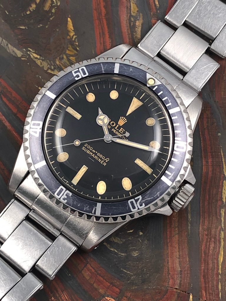 Sold Rolex Submariner Ref 5513 Gilt Underline Swiss Only Dial From