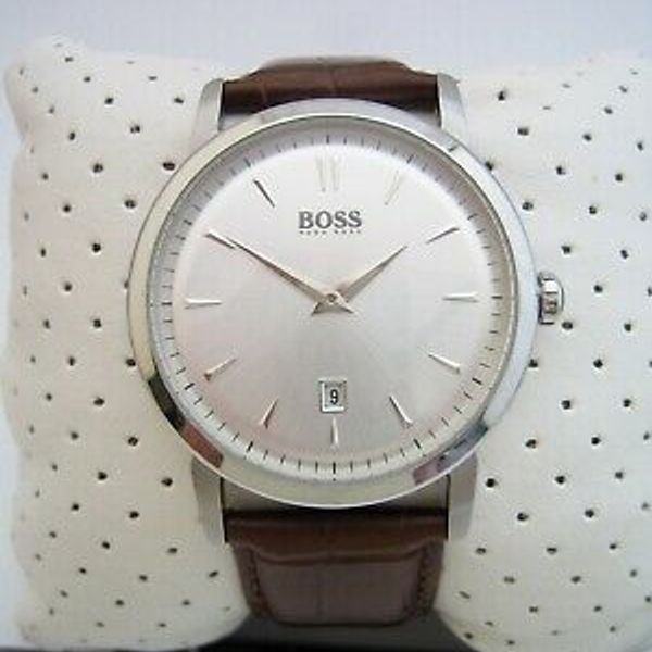 hugo boss genuine leather watch