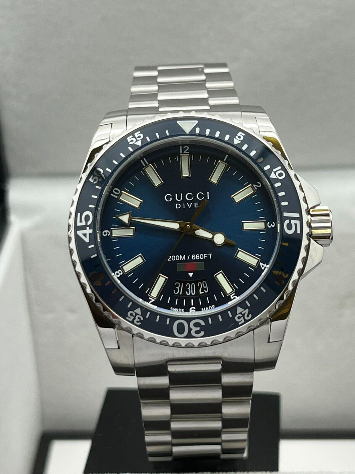 Gucci YA136311 Dive Blue dial 40 mm Stainless steel Quartz
