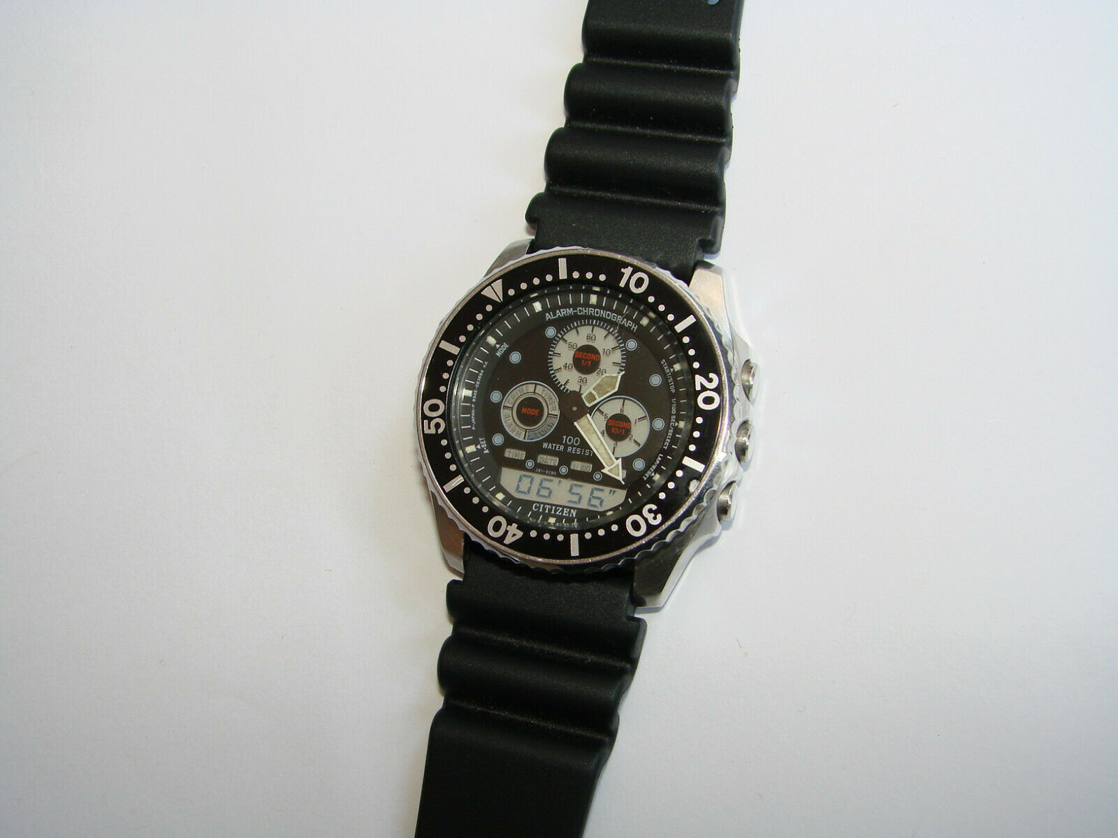 【7月】クロム Citizen 8946-085604 Digi-Ana COMBO Alarm Chrono Quartz watch Japan