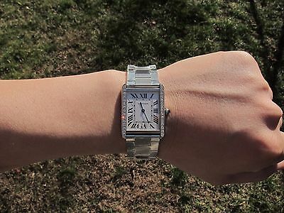 Cartier tank solo on sale diamonds