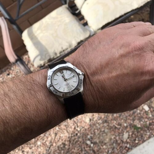 Tag Heuer Aquaracer WAF1112 Watch on Tag Rubber Strap WatchCharts