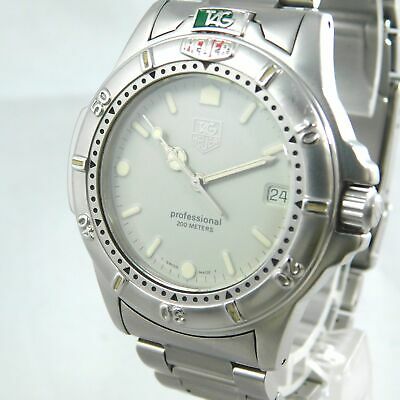 TAG HEUER 38mm 999.706K 4000 Series MEN S DATE SILVER VINTAGE