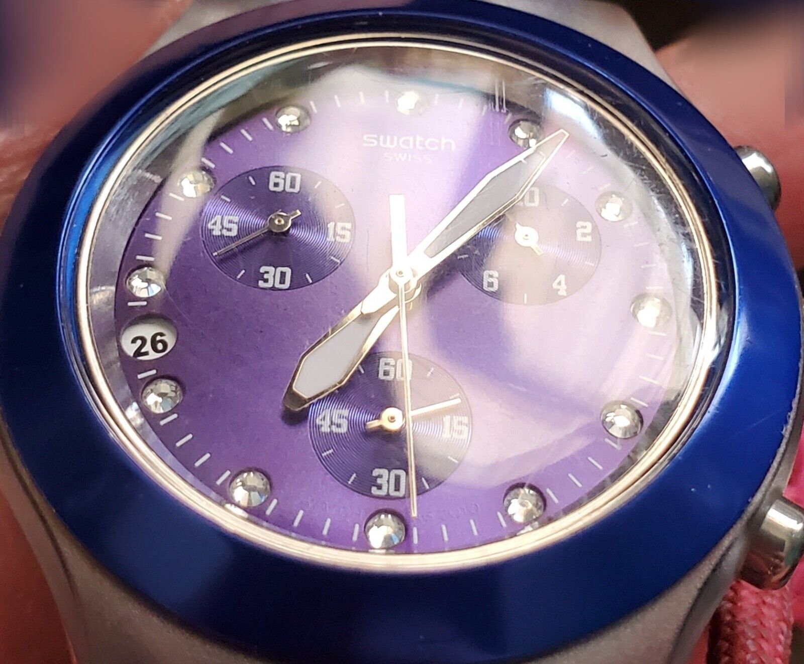 SWATCH IRONY DIAPHANE CHRONO 2011 - SVCK4055AG - FULL BLOODED NAVY - Used TICKINGFREE :: CATEGORIA :: USATI RICONDIZIONATI PRODOTTO  main image 4