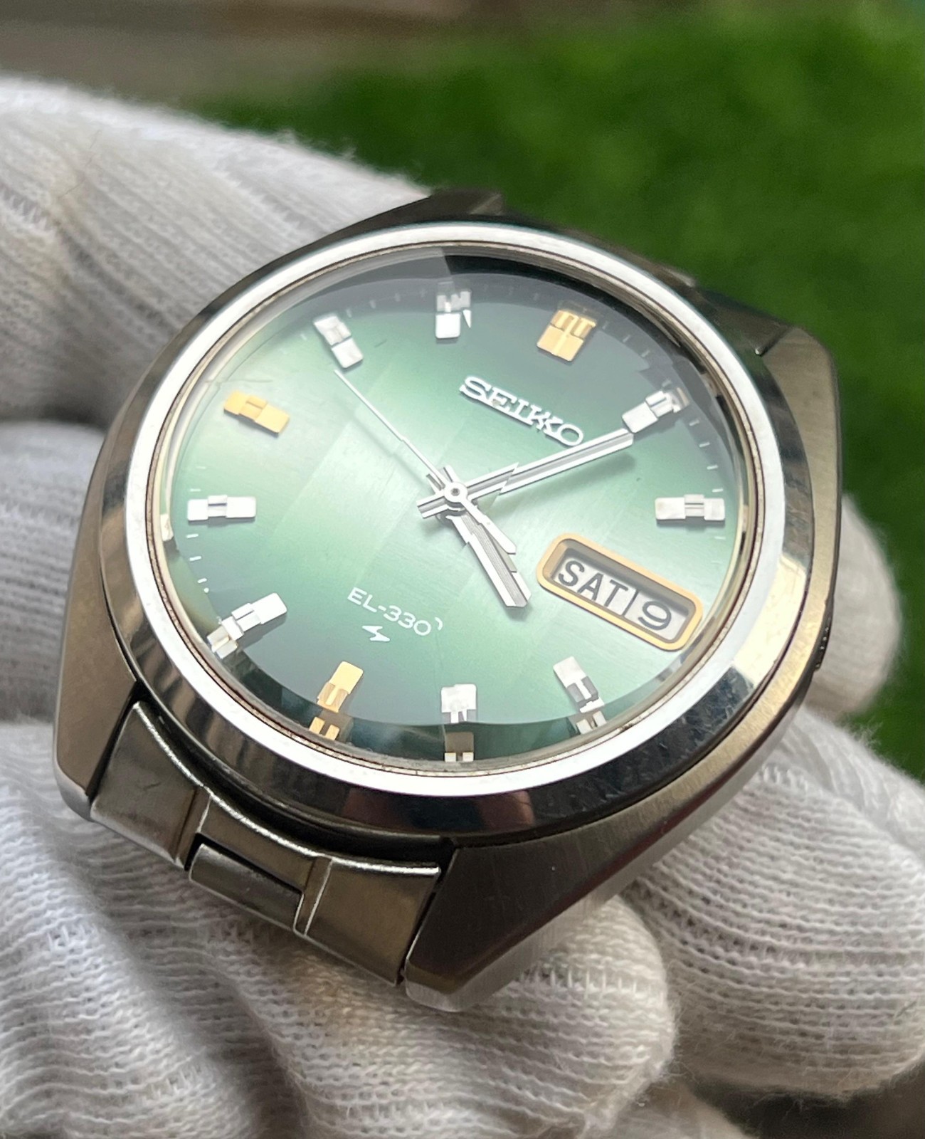 SEIKOセイコー EL-330 グリーン 3303-8070 希少品 Seiko EL-330 - 3303-8070 – Veteran Times Int