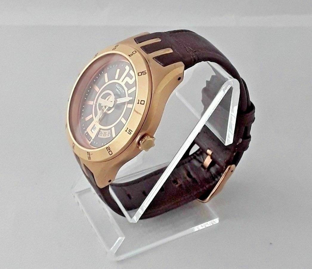 Swatch Irony YTG400 Men's Quartz Watch Stainless Brown In A