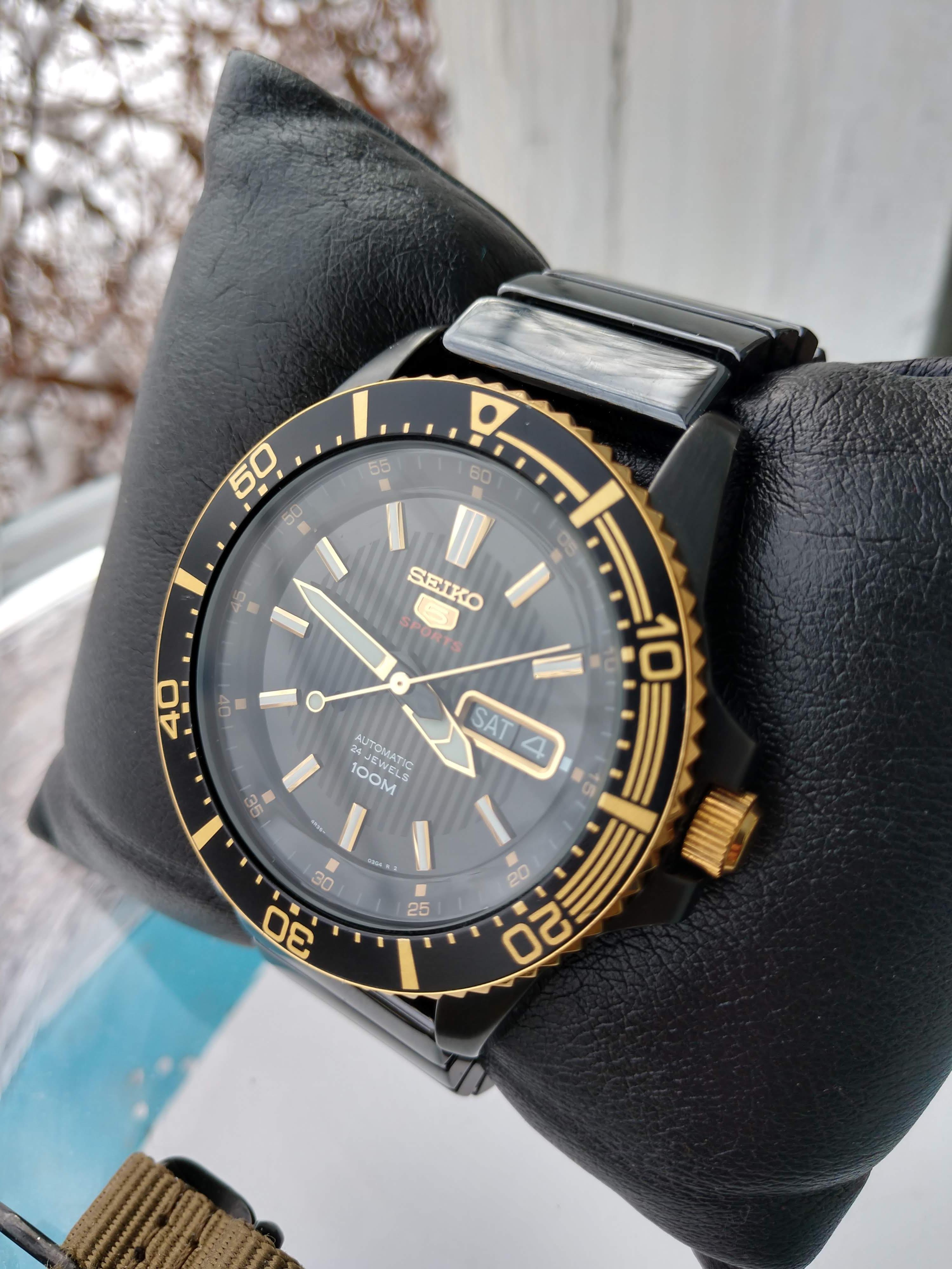 WTS Parnis Daytona Rose Gold Black Mecha Quartz Chronograph 90 WatchCharts Marketplace