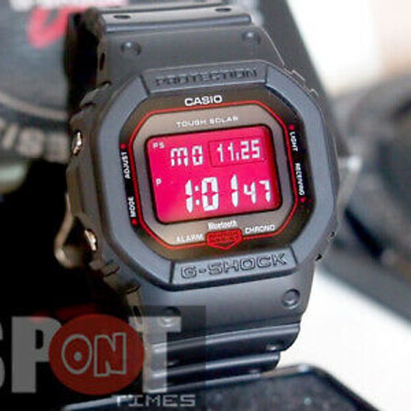 Casio G-Shock Black Red Limited Bluetooth Solar Radio Men's Watch GW ...