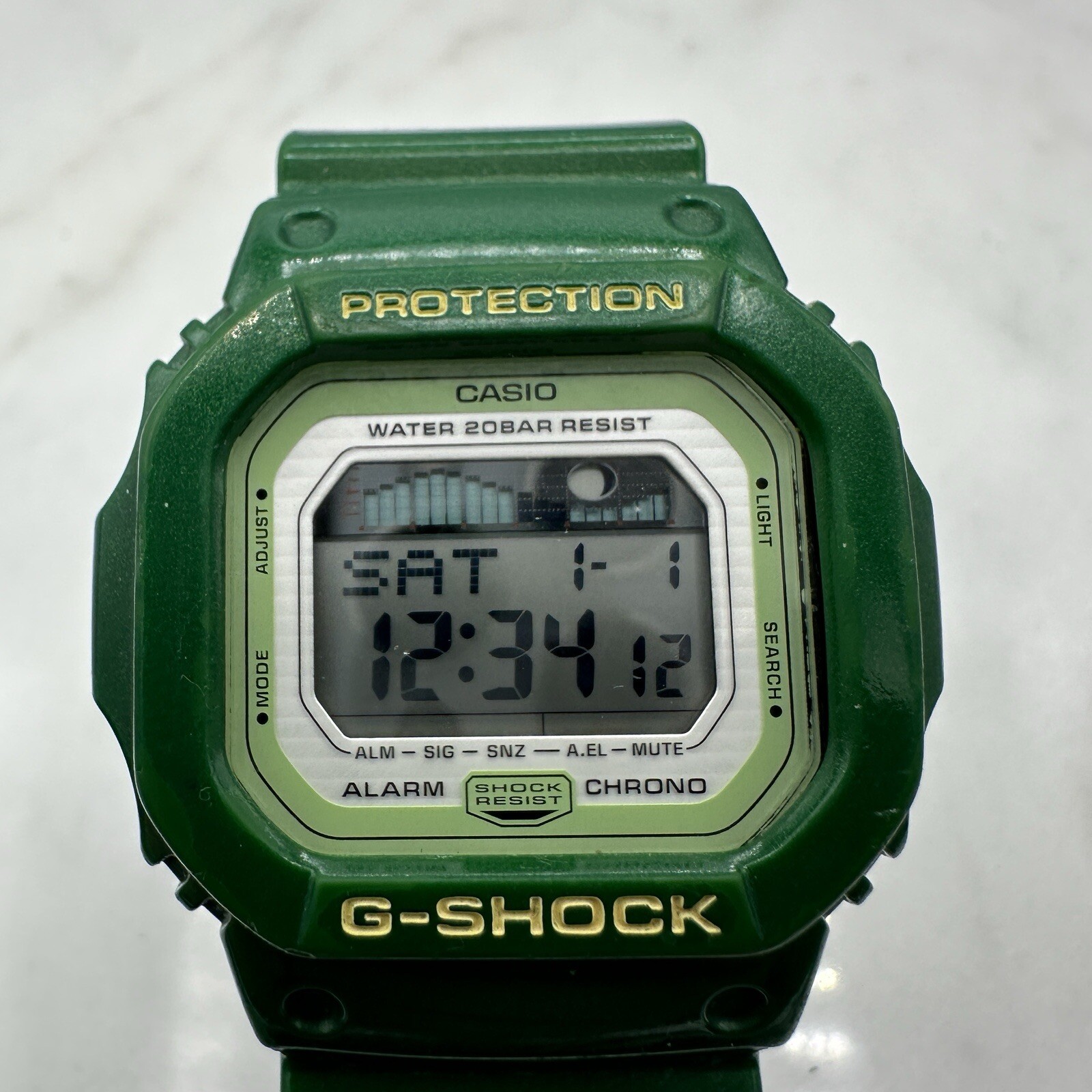 Casio G-Shock GLX-5600A-3 G-Lide Square Green Tide Moon Graph 3151