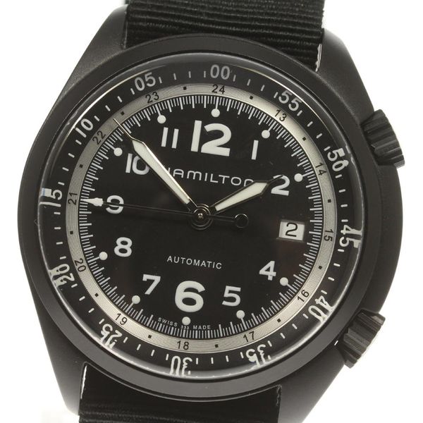 Extremely beautiful goods [HAMILTON] Hamilton Khaki Pilot Pioneer Date