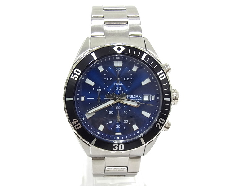 Seiko Pulsar PULSAR Chronograph PM3187 VD57-X177 Men's Watch Blue Dial  [Unused Exhibit] [Degree S] | WatchCharts Marketplace