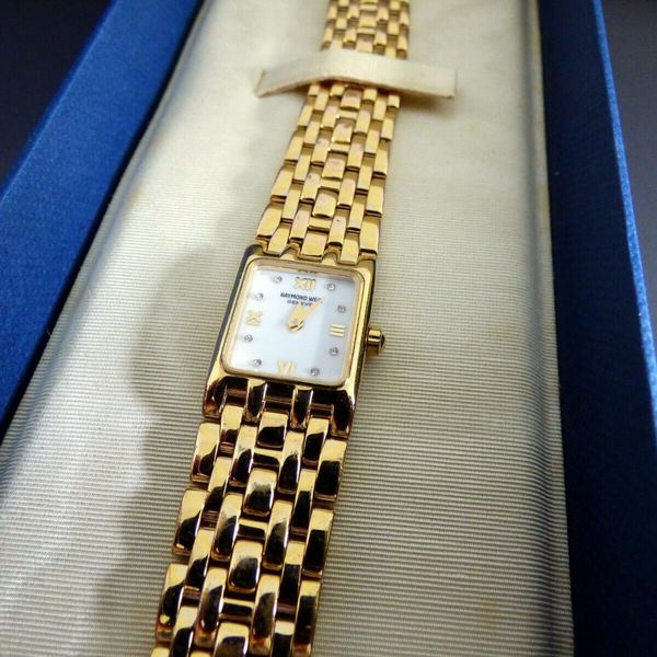 Raymond Weil 5882 Damen Quartz Uhr vergoldet gold weiß im top Zustand ...