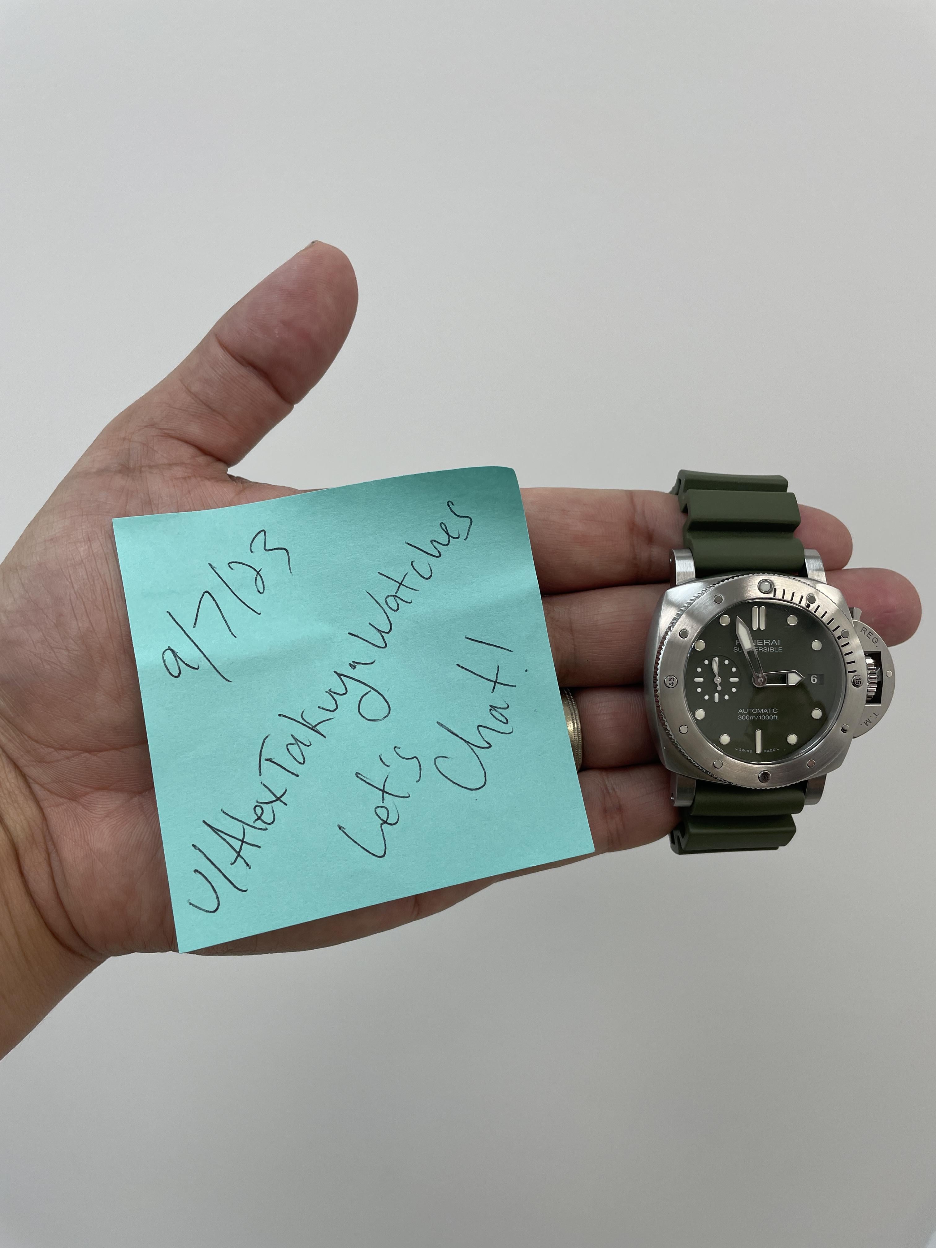 WTS 2019 Panerai PAM 1055 SUBMERSIBLE VERDE MILITARE GREEN DIAL