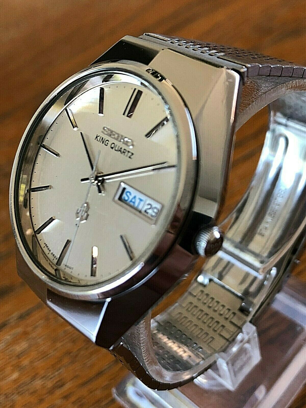 Vintage 1976 [Exc+5] Seiko King Quartz 4823-8010 Blue Dial