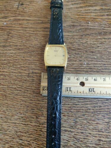 Seiko Quartz Gold plate St Steel Back 6532-5250 RO Japan New Batt