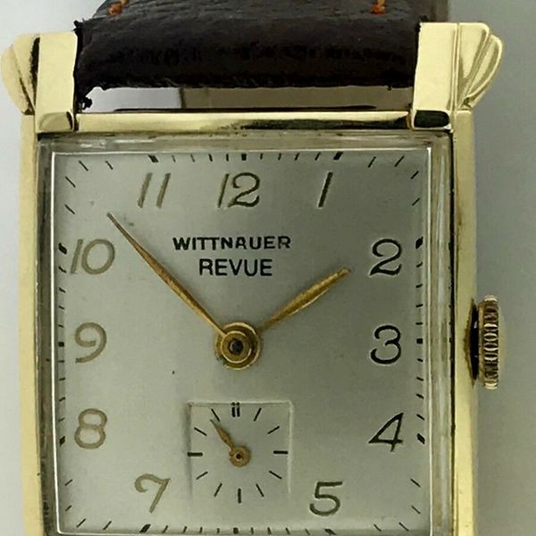 Men's 1950 LONGINES Wittnauer Revue 14K SOLID GOLD Claw Lugs Vintage