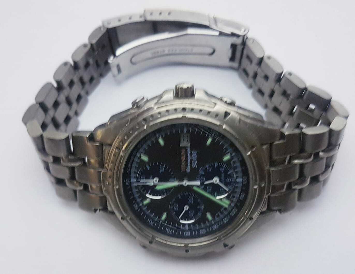SEIKO SQ100 7T32-7E20 Chronograph Sapphire Alarm Titanium
