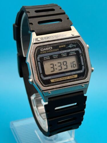 CASIO WS-740 MARLIN VINTAGE LCD DIGITAL WATCH - 1983 - FULLY 