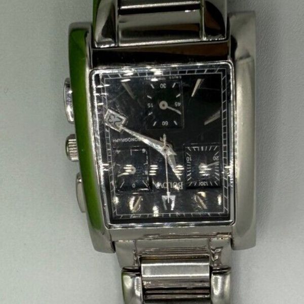 Bulova Silver Rectangular Quartz A2 Watch #98 new battery Bulova Men main image 2