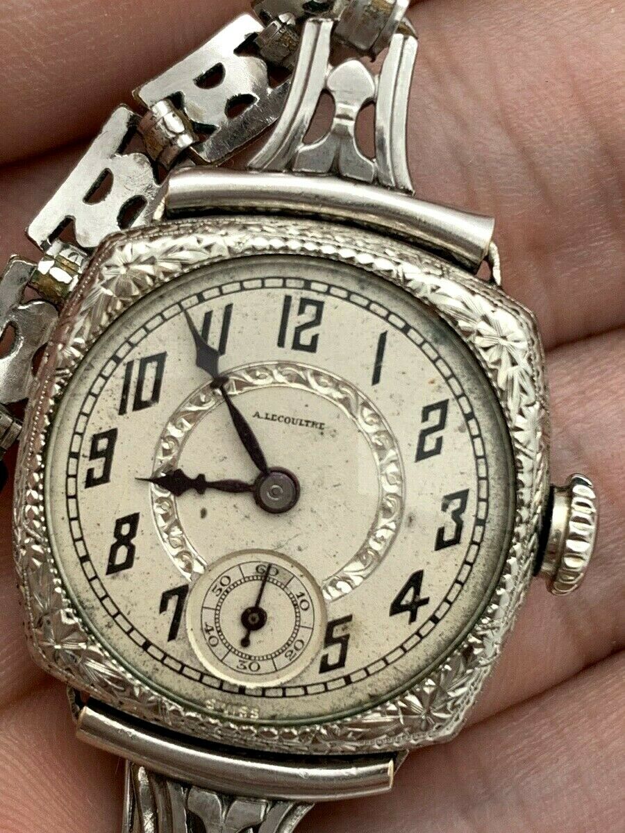 1920 s A LeCoultre Blancpain 14K WHITE GIOLD FILLED ART DECO FULLY