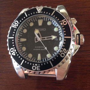 FS: Seiko Kinetic BFK Diver Black with SS Bracelet and Rubber Strap SKA371  | WatchCharts