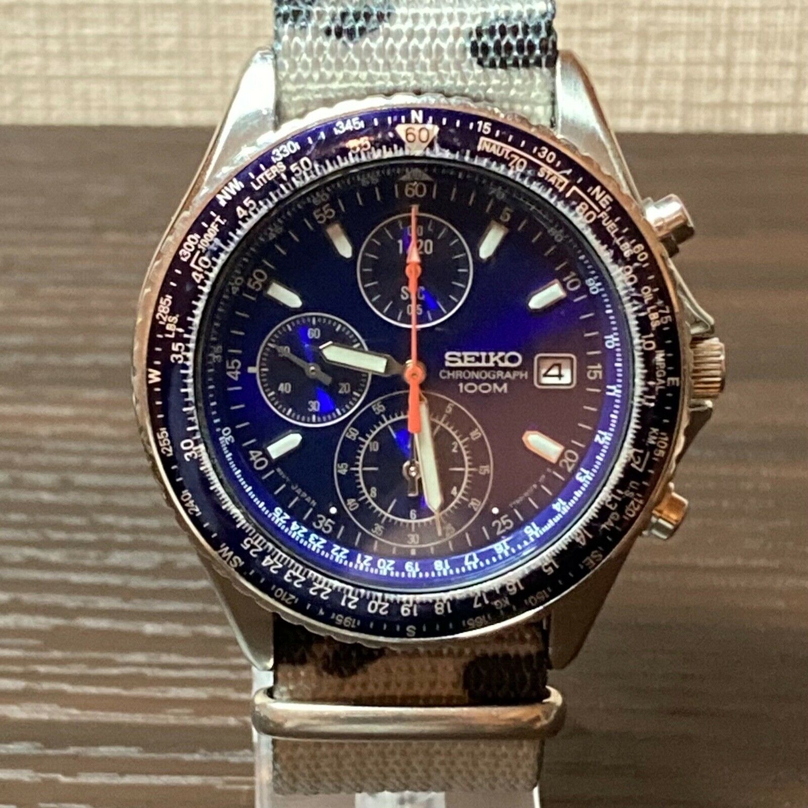 Rare Seiko Flightmaster Blue Men's Watch - SND255 - All Functions ...