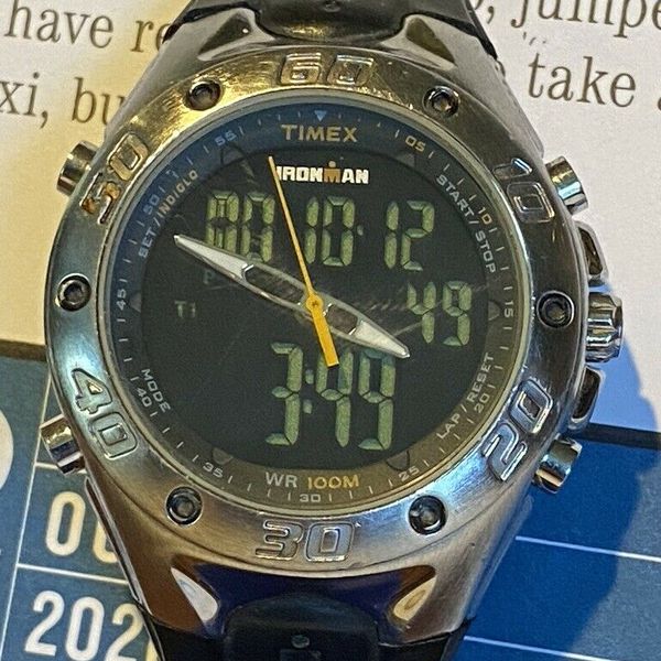 Timex Ironman Triathlon Analogue / Digital Heavy Duty Stainless New