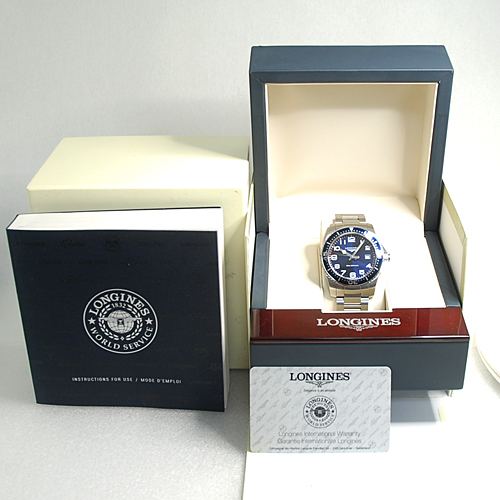 Longines Hydro Conquest L3.689.4 Men s Watch Navy Dial Battery