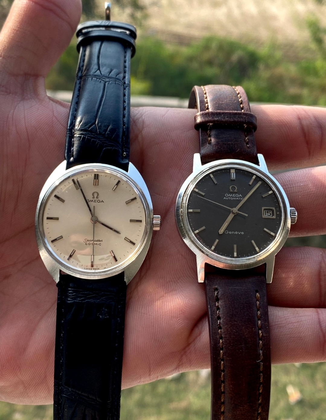 WTS Omega Seamaster Cosmic 135017 and Omega Geneve Automatic