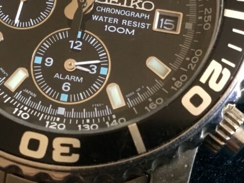 seiko chronograph watch 7t62 ocvo Mens Watch Oversize 45mm