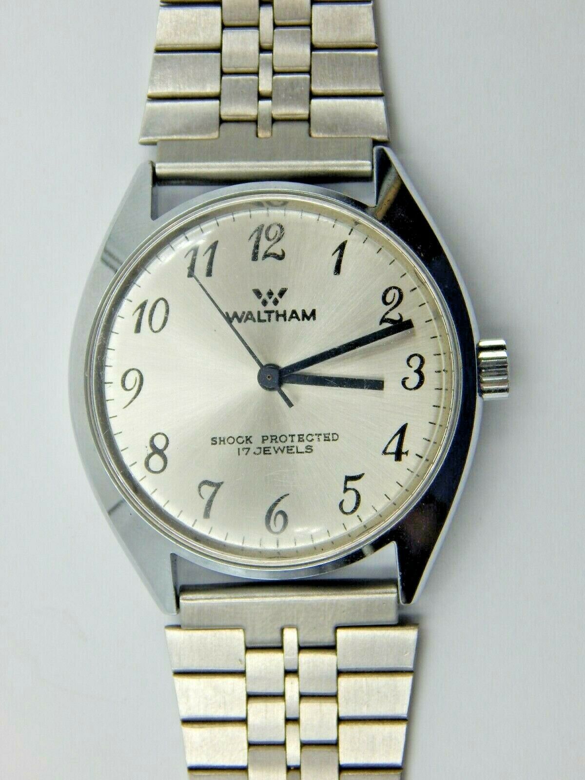 Vintage Waltham CN025-MV060 17j Mens Hand Wind Wrist Watch 