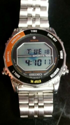 Vtg SEIKO Astron ASTRONAUT A829 6019 Sports 100 LCD Digital