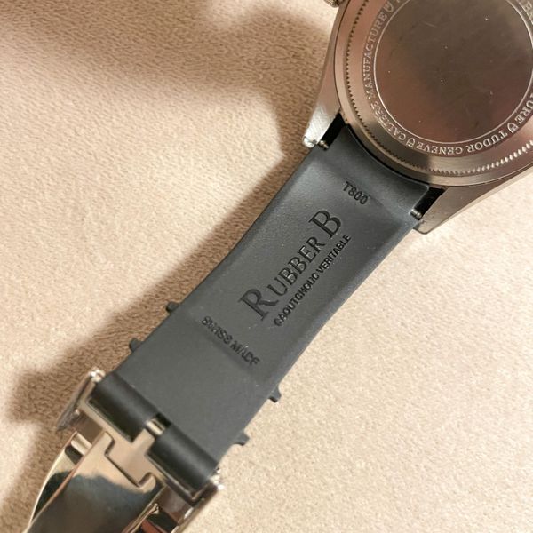WTS Black Rubber B Strap With Tudor Deployant Clasp For BB GMT BB wts-black-rubber-b-strap-with-tudor-deployant-clasp-for-bb-gmt-bb