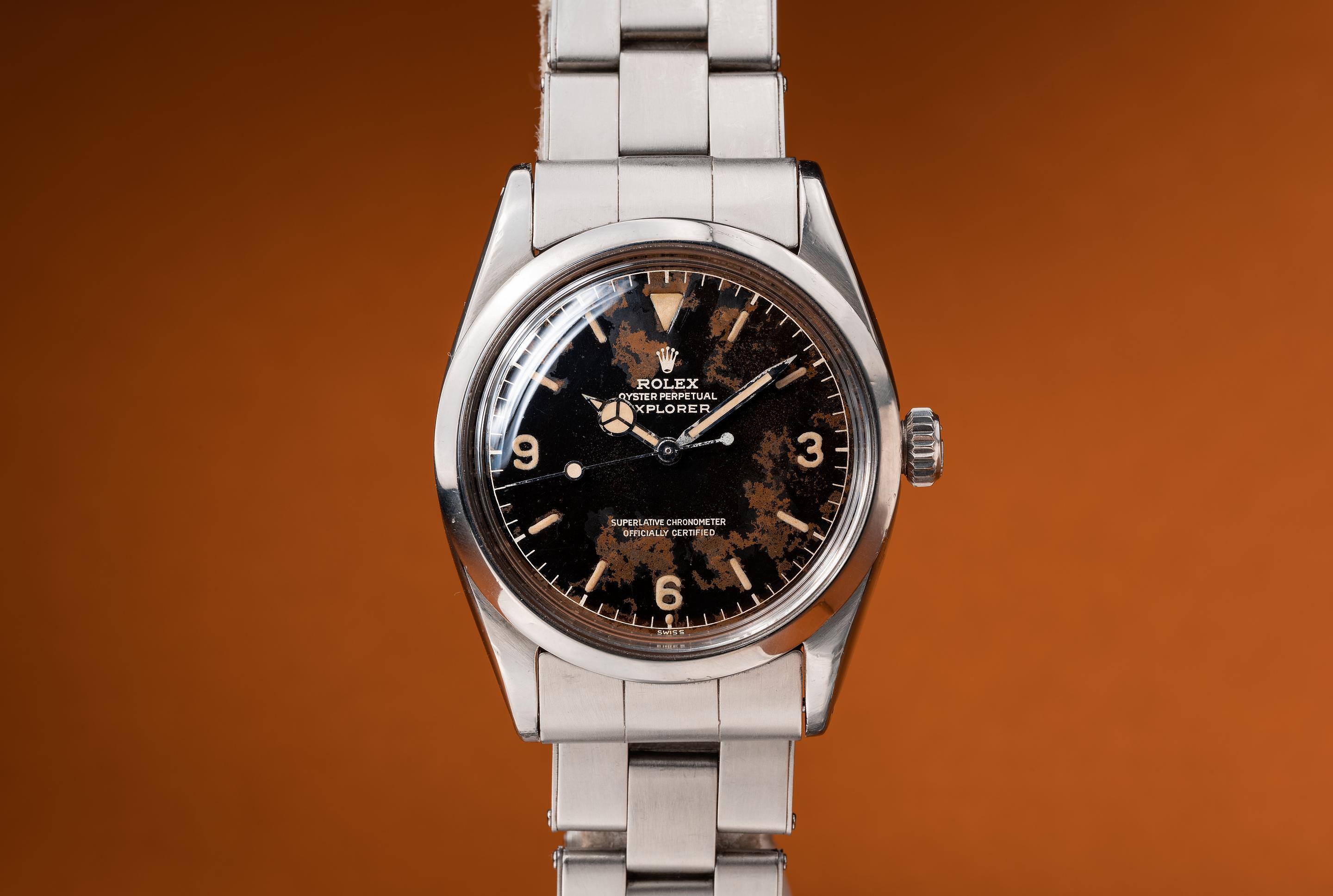 Rolex explorer outlet tropical dial