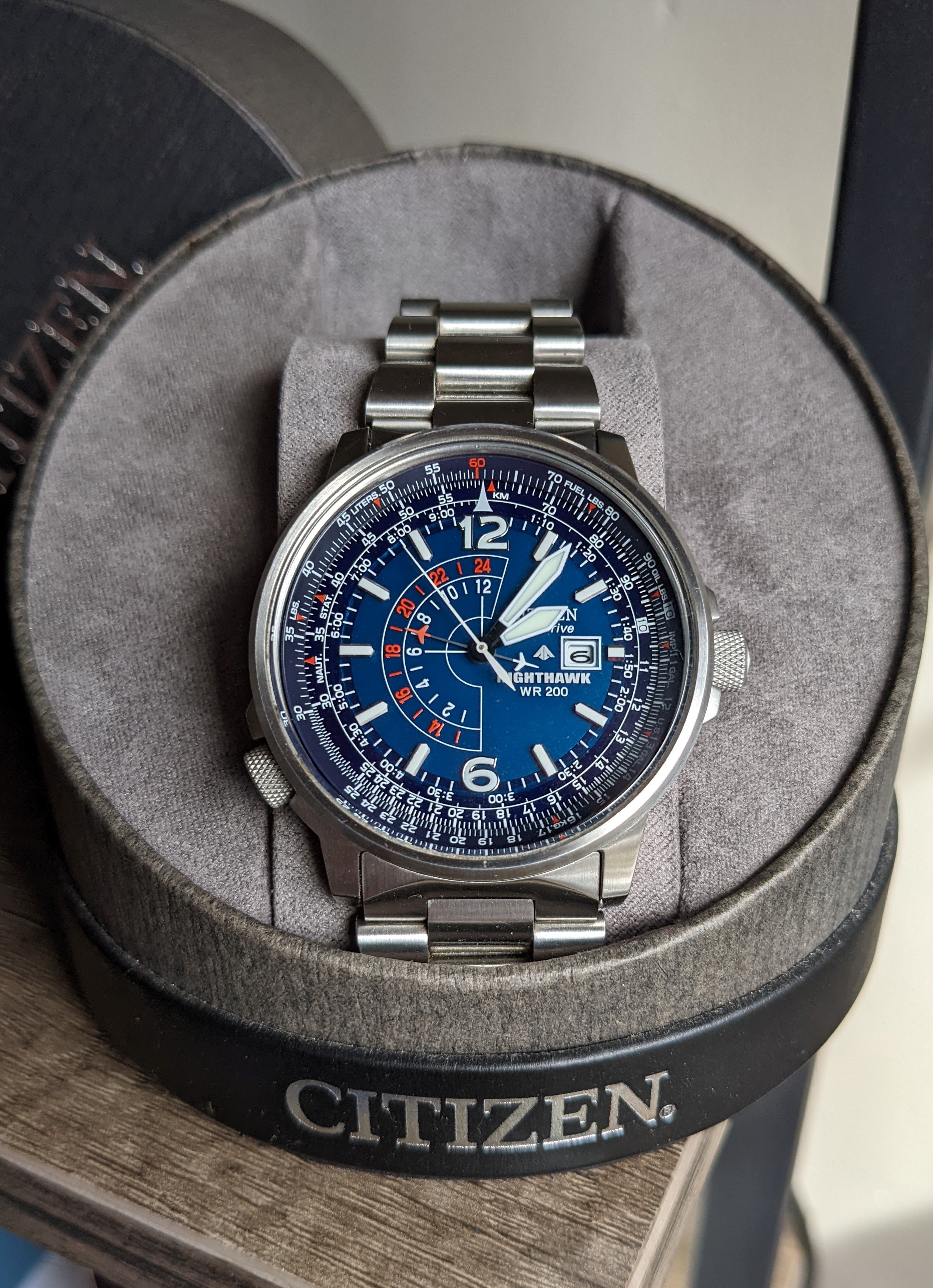 Citizen nighthawk hotsell blue dial