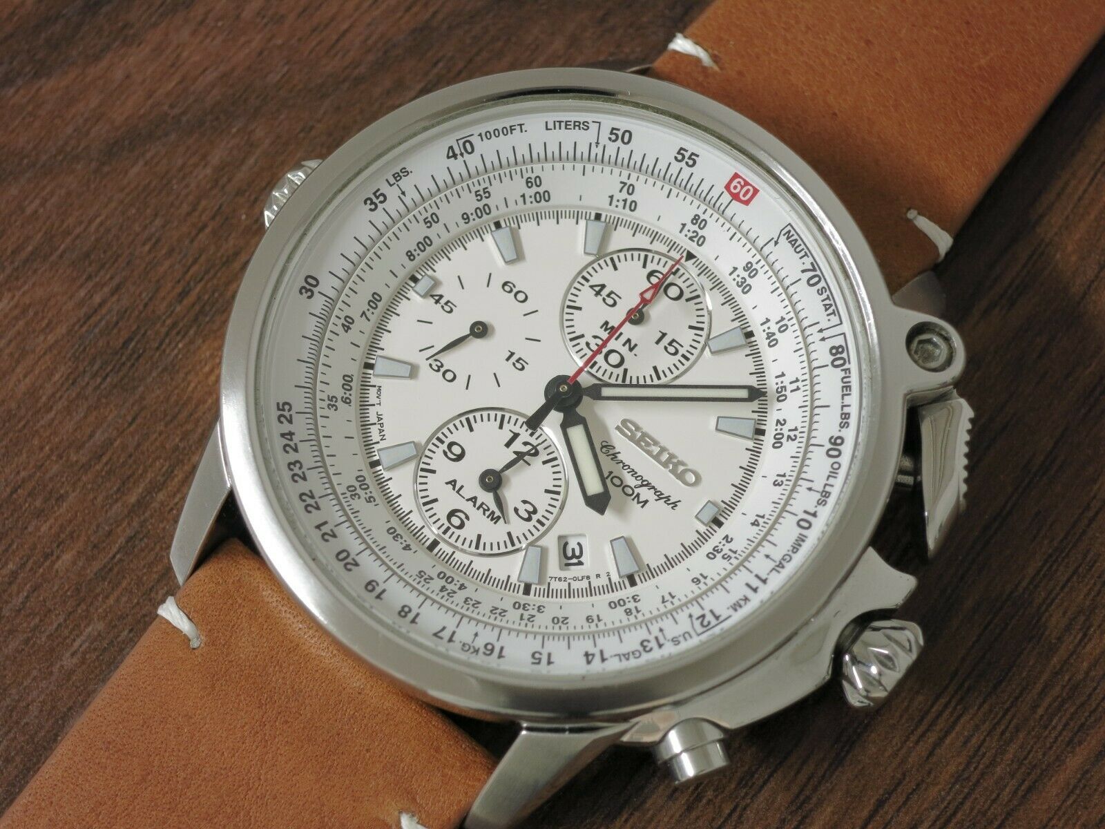 Seiko FlightMaster SNAB71P1 Chronograph 7T62 0HM0 Pilot Alarm Watch |  WatchCharts