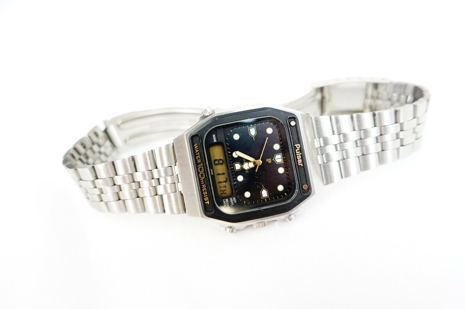 Rare Vintage Pulsar Y652-5030 Analag/Digital 100M Quartz Men's