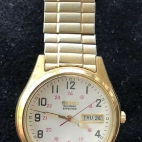 seiko railroad wrist watch