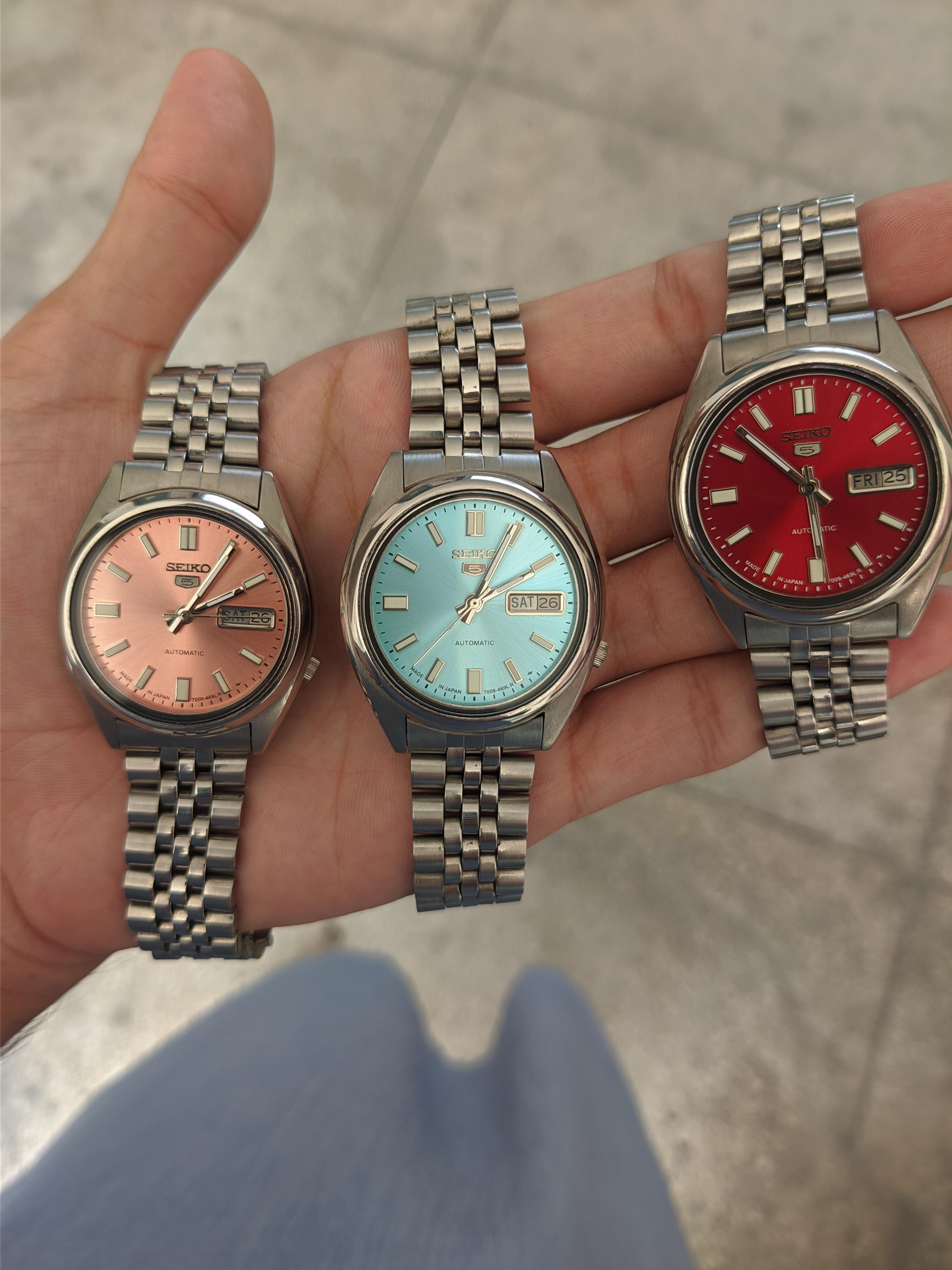 3点まとめ WTS] Beautiful Triple Set of Vintage Seiko 7009 Day Dates with