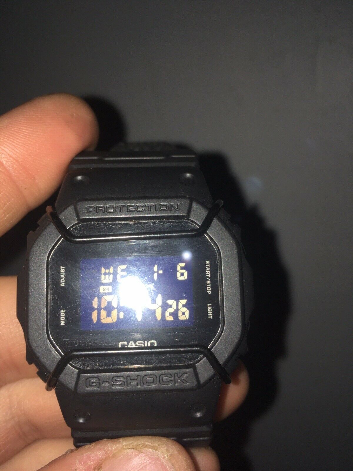 Casio G-Shock Digital Watch Black Cloth Band DW-5600BBN-1