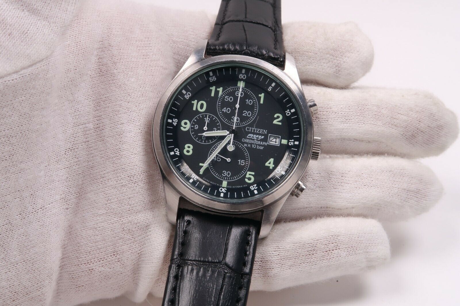 CITIZEN OXY 0510-S68211 CHRONOGRAPH 10 BAR NEW BATTERY Watch